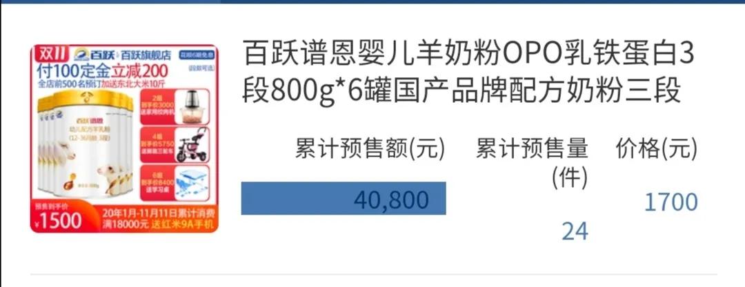 双十一羊奶粉预售榜单图片,双11羊奶粉销量排名