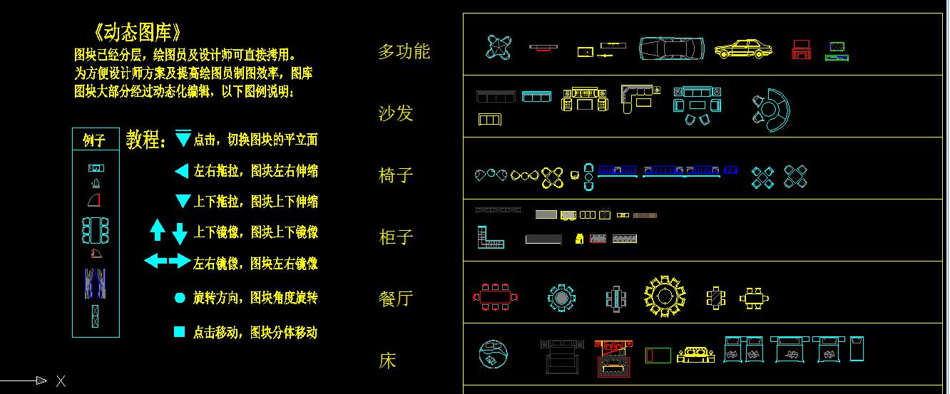 cad动态图库整理,cad室内动态图库
