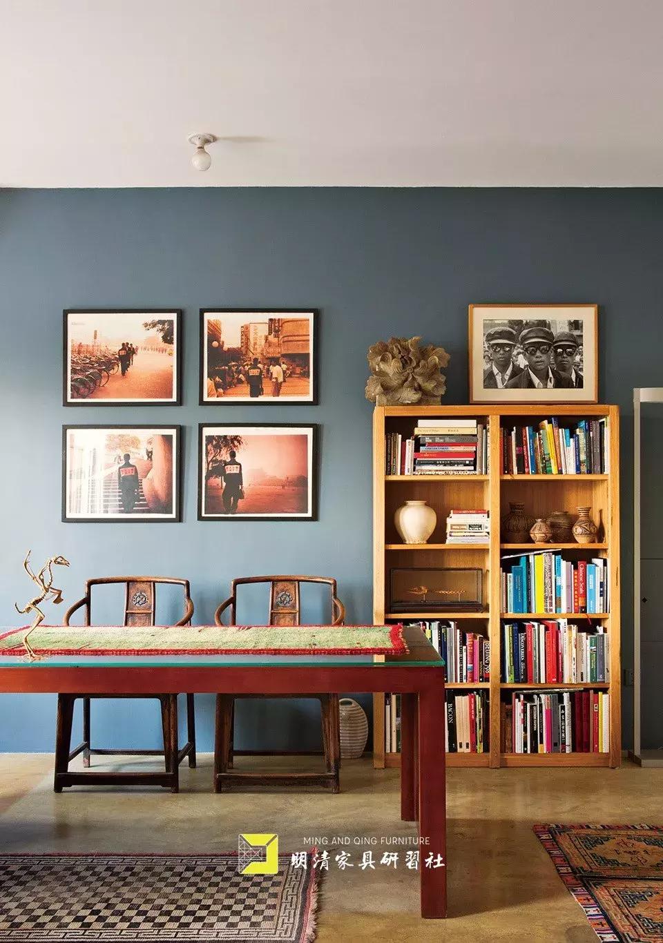 古典家具现代空间书房,古典家具与现代空间书房