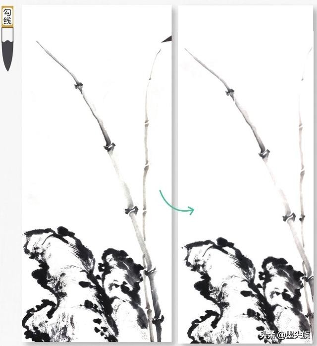 兰竹组合水墨画,兰竹图怎么画好看