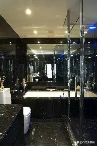 黑色大理石轻奢装修效果,黑色系大理石