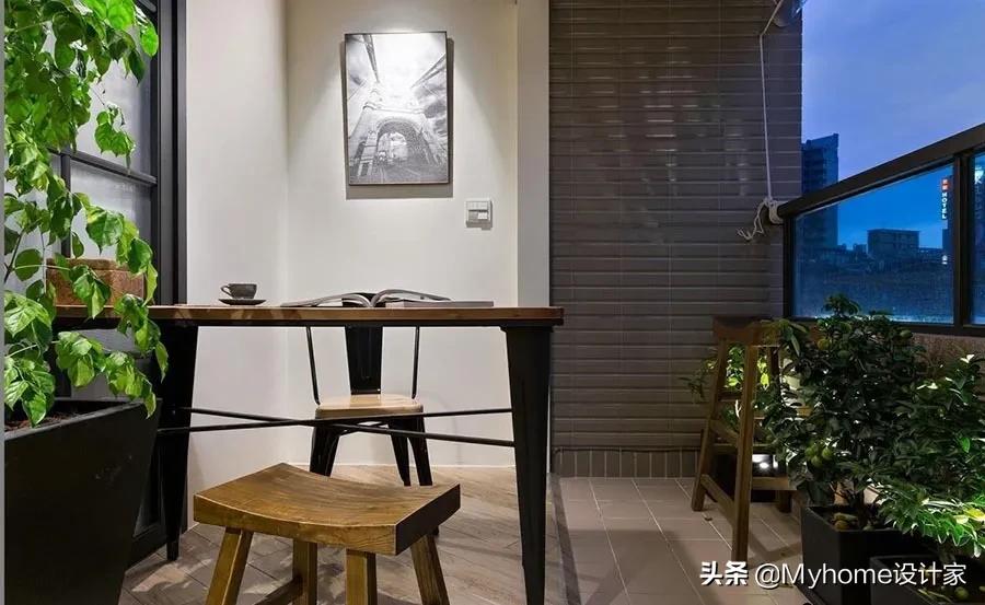 设计师家高颜值阳台极简设计,不靠墙大阳台怎么设计