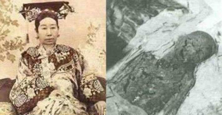 慈禧棺椁老照片,慈禧墓里陪葬品的图