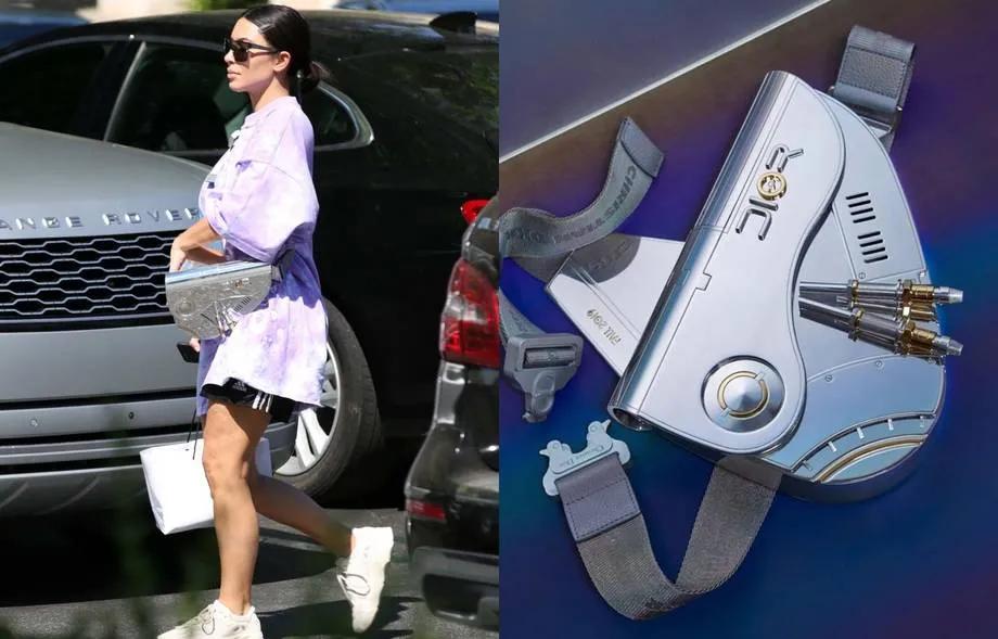 金色链条奢侈品包包,酒桶型镂空奢侈品包包