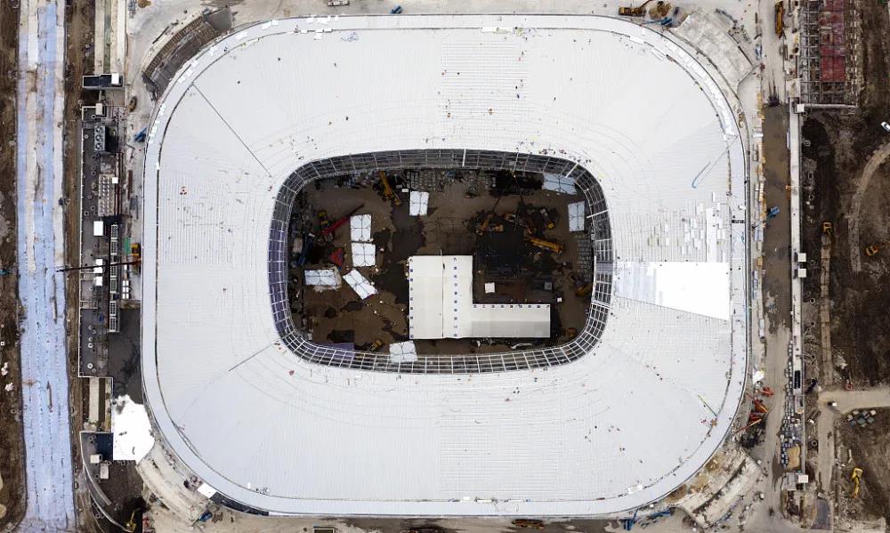 足球迷们看过来,上海浦东足球场最新进度