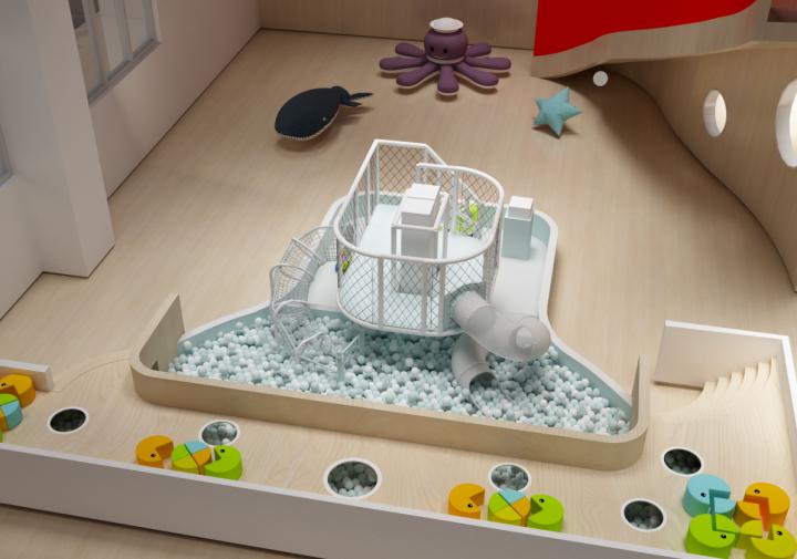 开一个室内儿童乐园小型,室内小型儿童乐园设计效果图