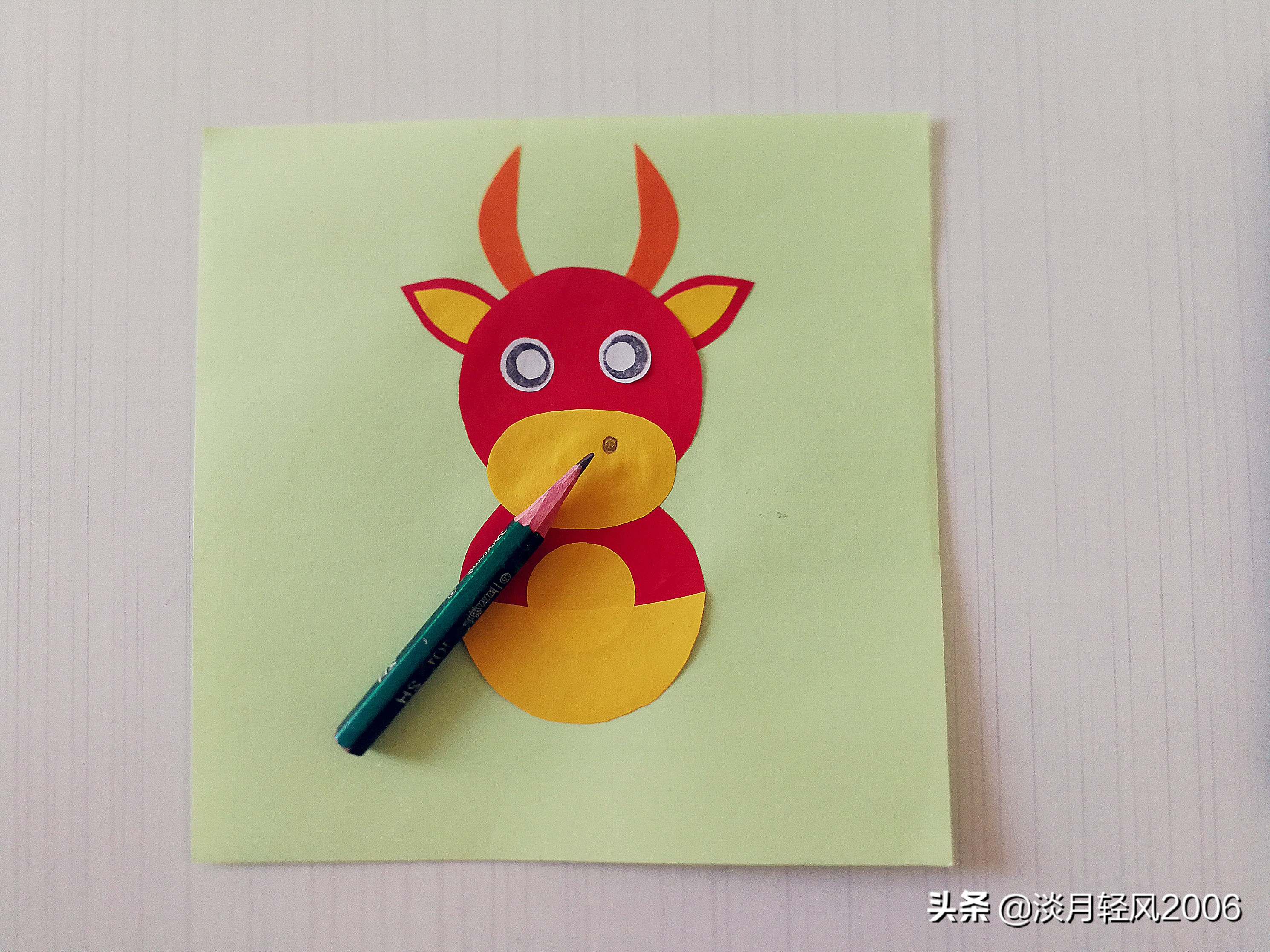 新年贺卡手工2021牛年,2021年牛年贺卡