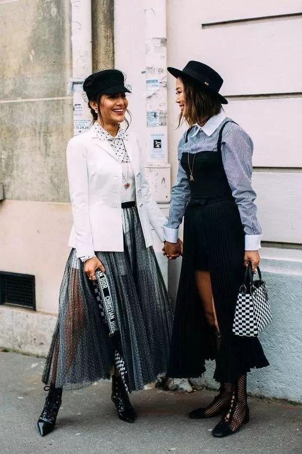 西装配裙子适合哪种发型,中长西装配什么裙子好看