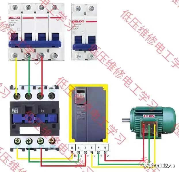 变频器控制电机正反转点动接线图,正泰变频器正反转点动怎样接线