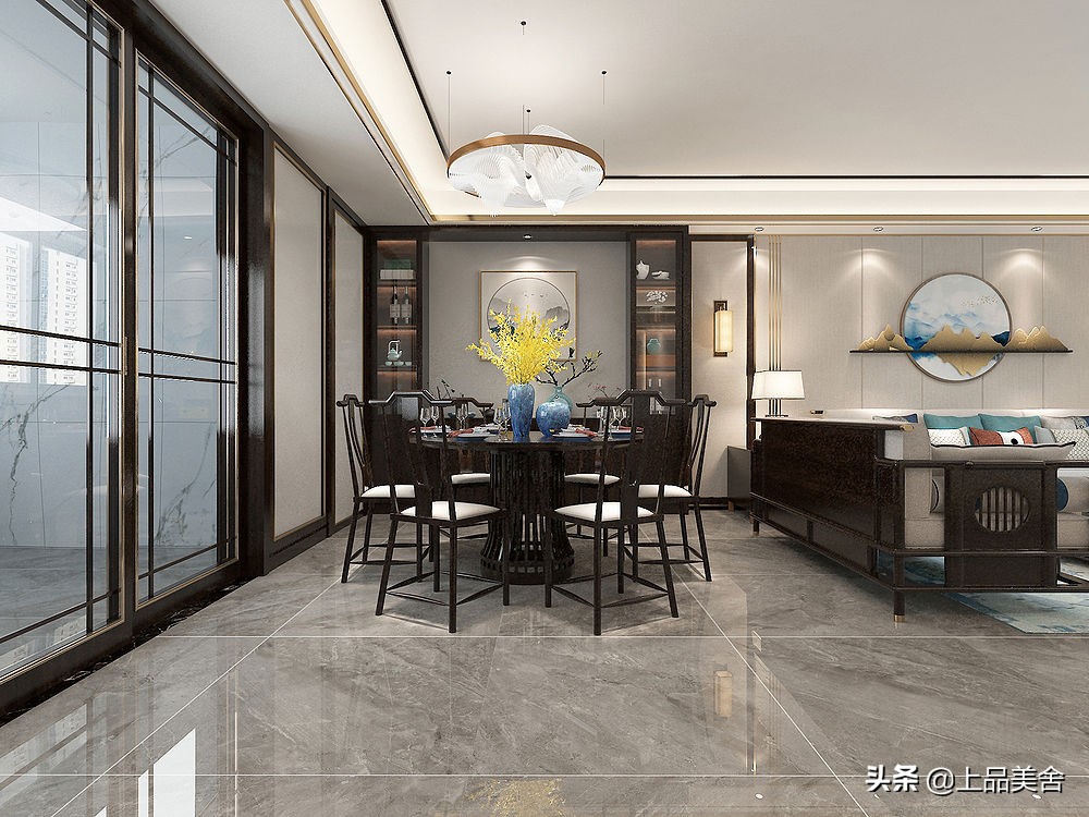 140平最新中式风格装修全屋效果图,140平中年夫妻装修简美风格