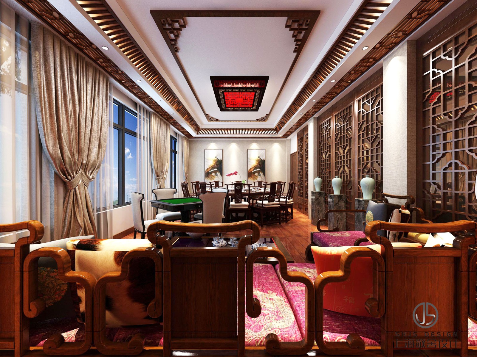 古韵中国风高级会所设计新作,古韵中式会所