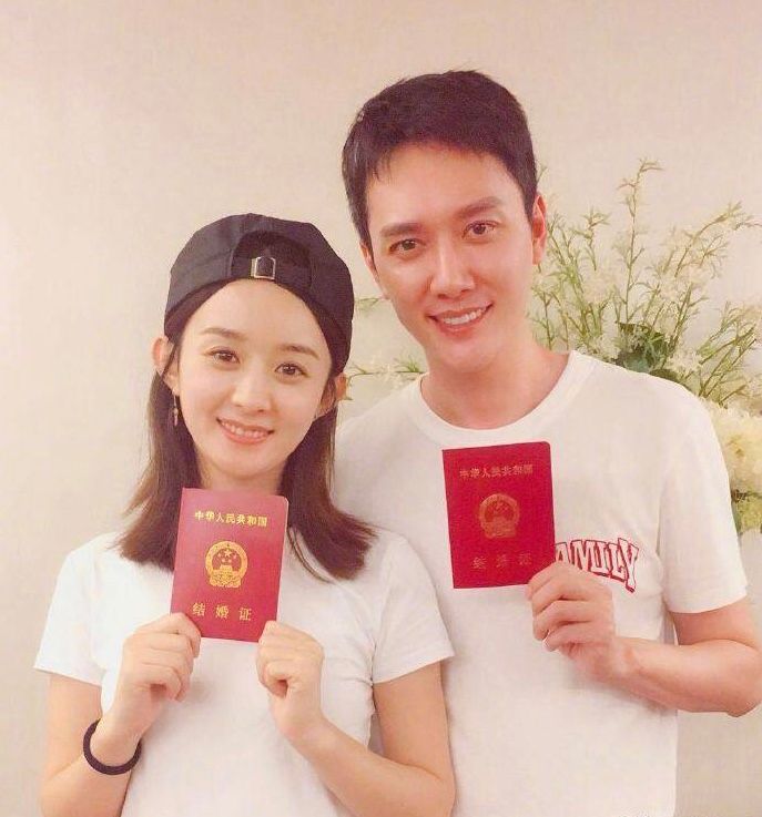 赵丽颖和朱一龙站一起,赵丽颖官宣怀孕评论