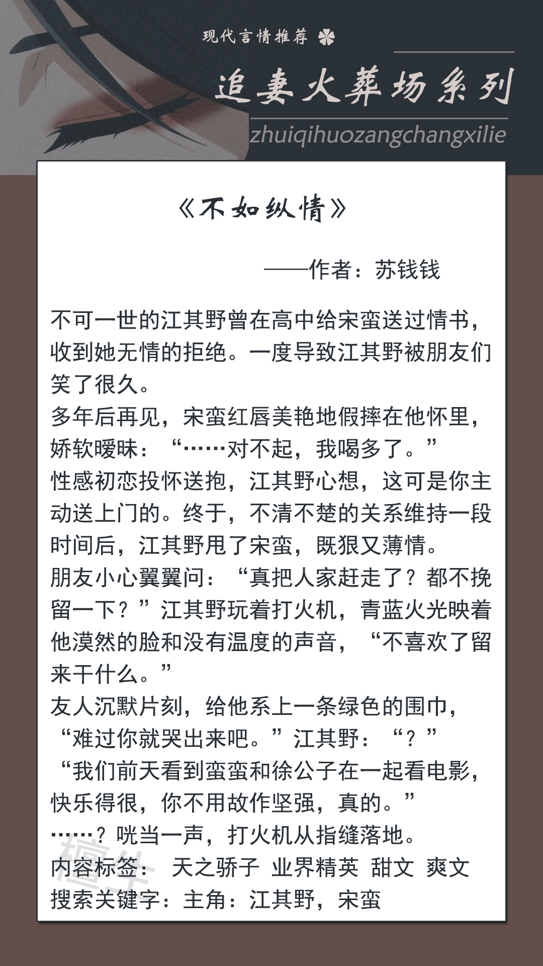 五本追妻火葬场仙侠文,五本男追女的小说