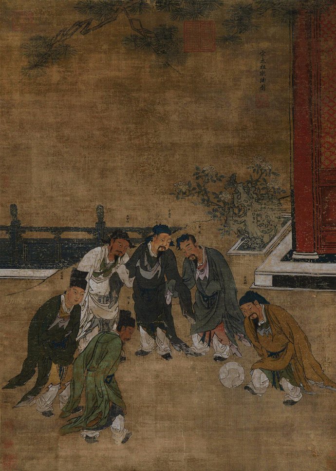 蹴鞠宋代,蹴鞠场边万人看