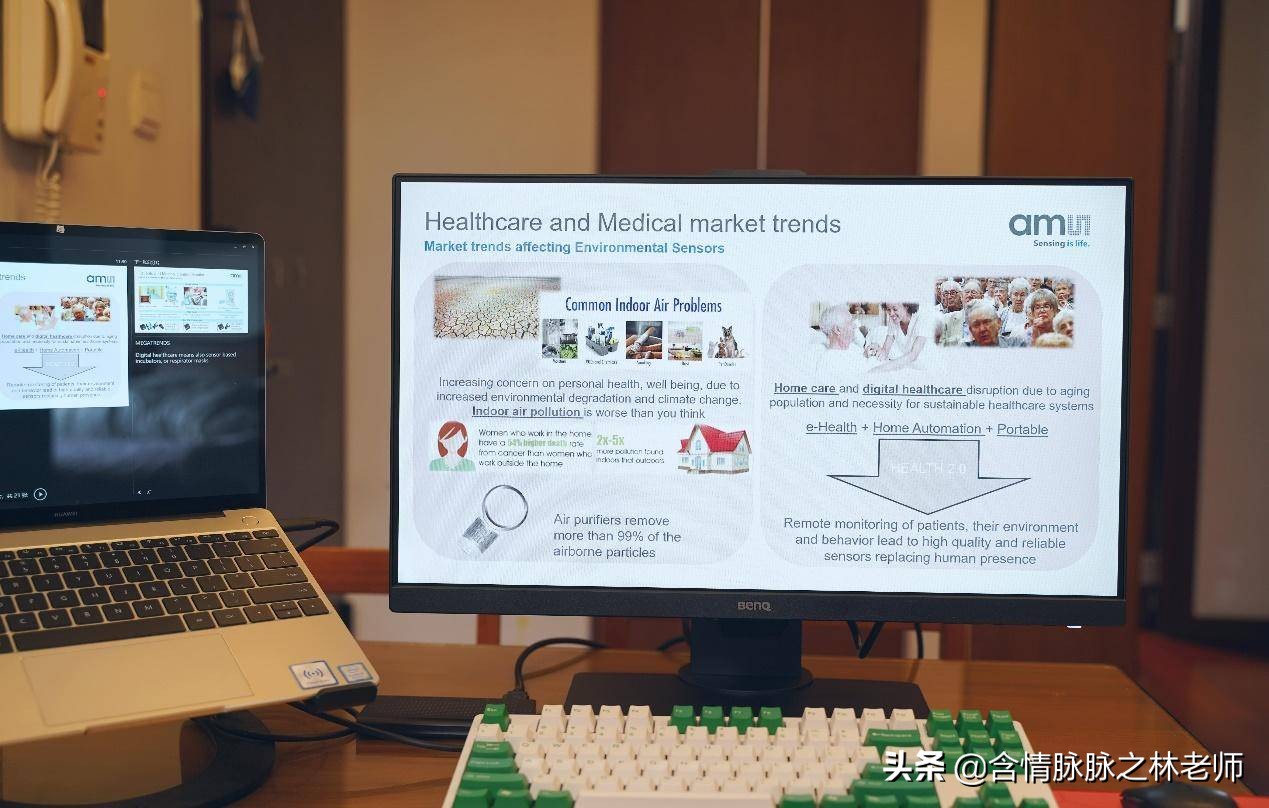 办公桌面打造,笔记本桌搭外接显示器精致布局