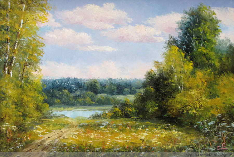 俄罗斯画家画油画海景风景,尤恩乌格罗油画风景作品