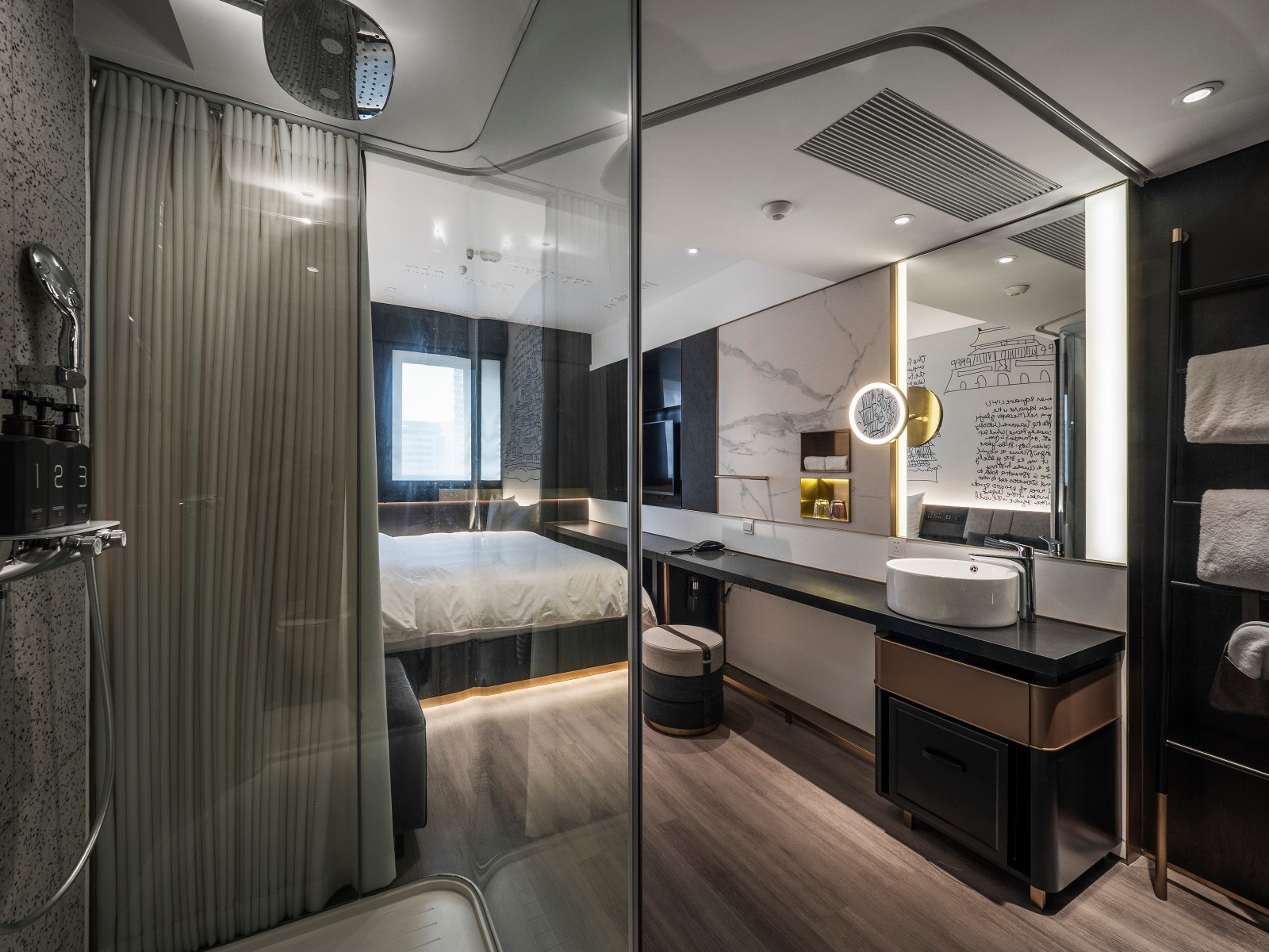 北京酒店3人间两室一厅,酒店三楼设计图