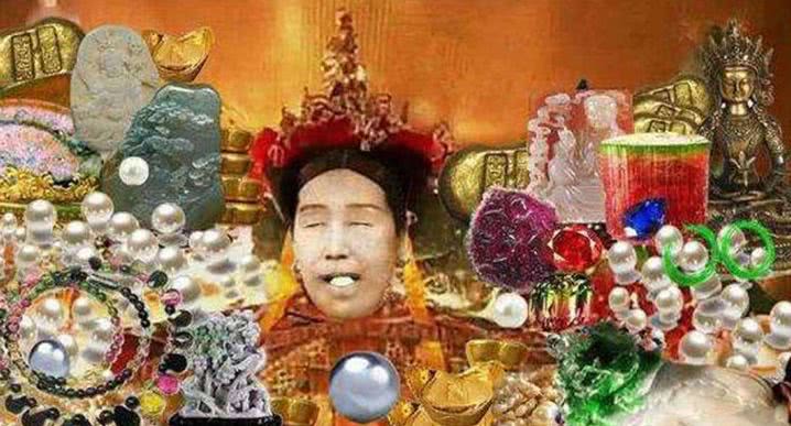 慈禧棺椁老照片,慈禧墓里陪葬品的图