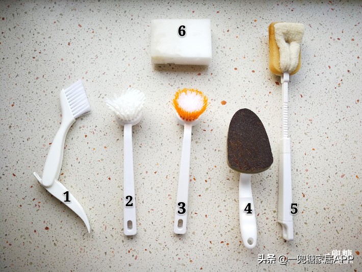 酒店厨房墙面长柄油污清洁刷子,清洁刷长柄二合一家用厨房刷子