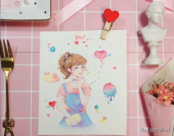 森系童话水彩插画课,水彩童话画图片大全