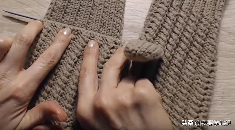 织半指手套的教程,织手套冬女款教程