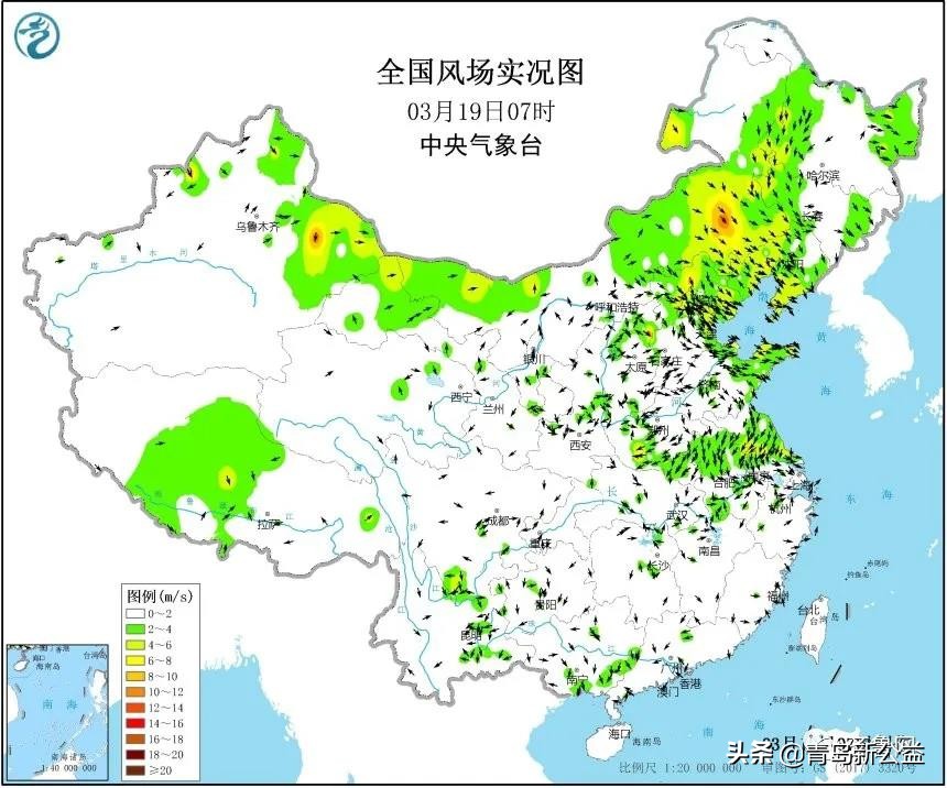 青岛今天风力几级,青岛市气象局大风蓝色预警