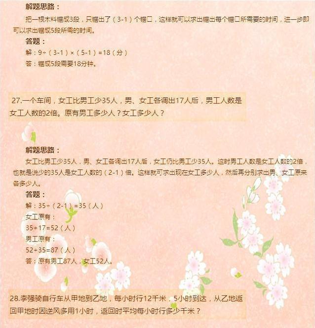 小学数学四年级上册1-6单元奥数题,小学奥数题100道经典解题思维训练