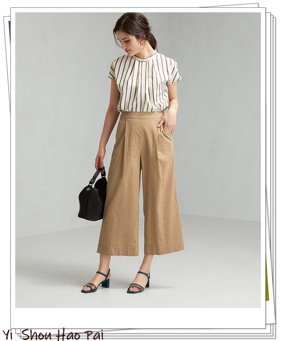 夏季亚麻宽松洋气7分裤,亚麻棉牛仔直筒裤穿搭