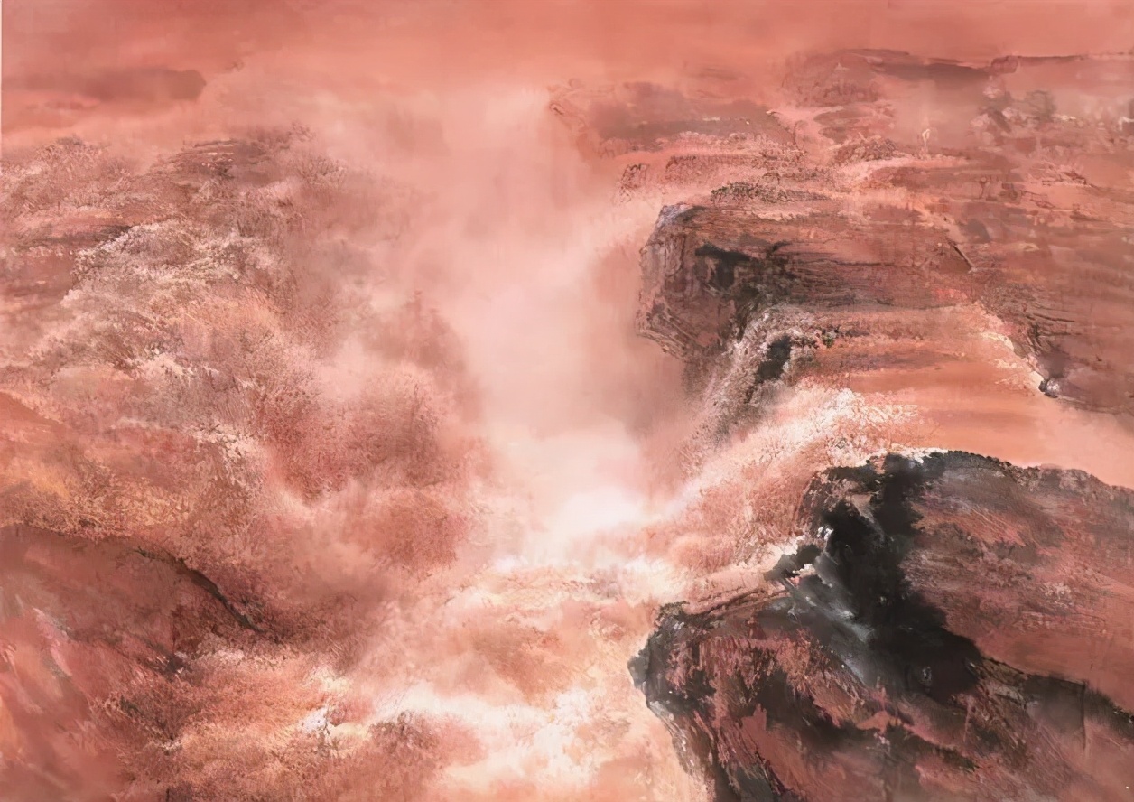 画黄河壶口瀑布的画家徐惠君,专访国画家徐惠君壶口瀑布画法