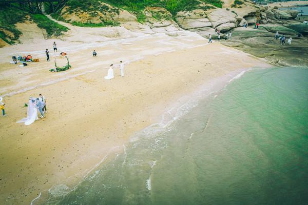 营口团山海洋公园的海蚀地貌,营口海滨国家地质公园