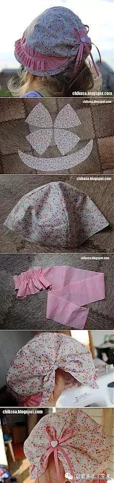 太阳越来越烈了,教你用旧衣服做遮阳帽,有教程