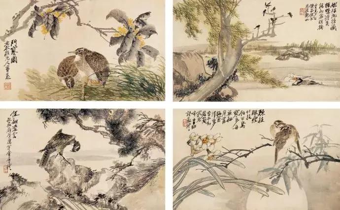 潘天寿100幅花鸟画欣赏,潘天寿花鸟画构图法