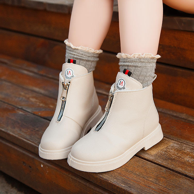 男童冬季马丁靴新款2022爆款,童鞋1-3岁冬季马丁靴白色