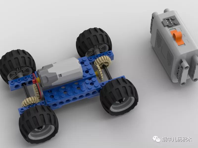 用乐高9686做一辆四驱车,乐高9686小颗粒四驱车搭建教程