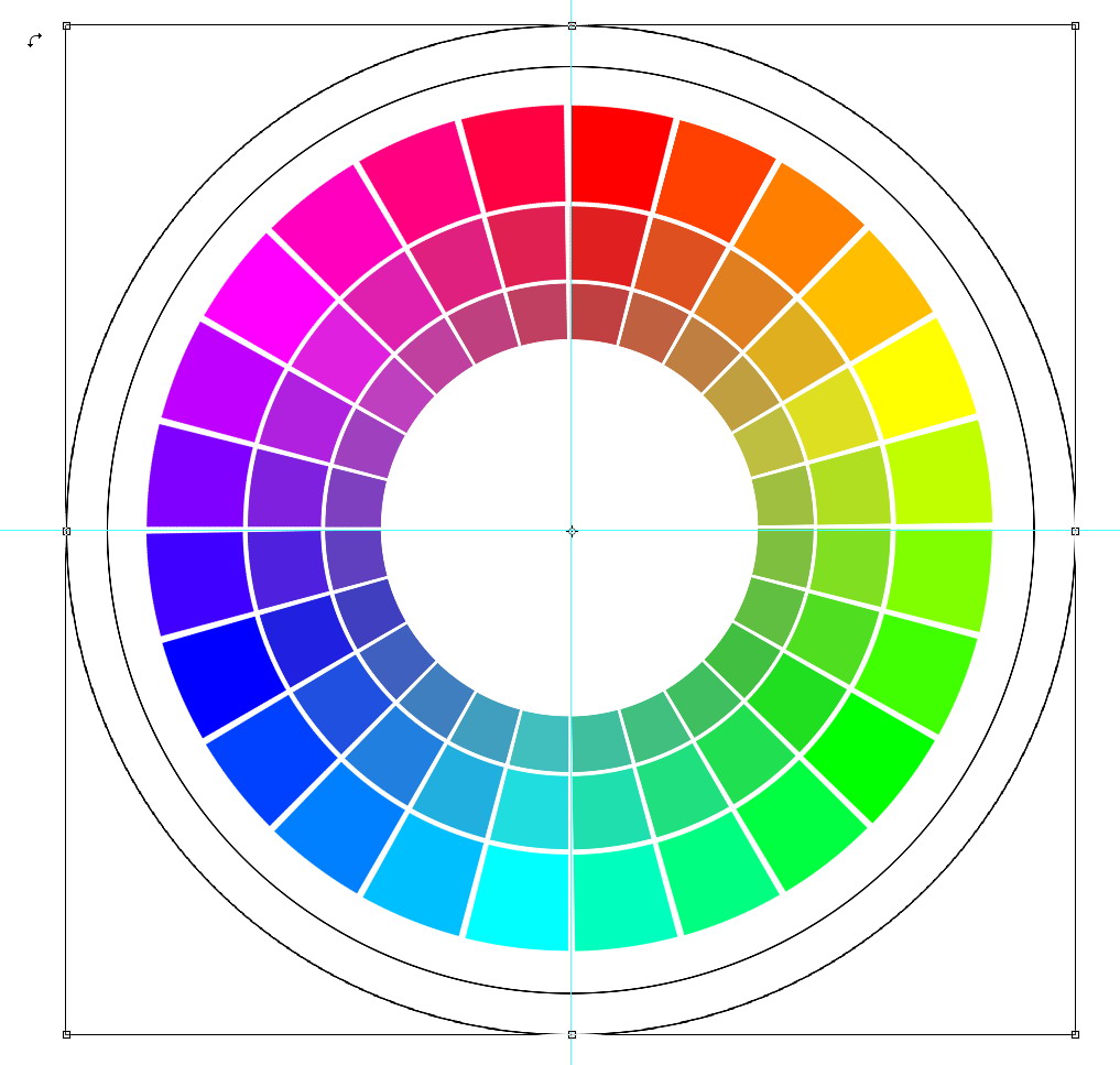 12色相环图及调色步骤,24色相环制作及色彩搭配教程