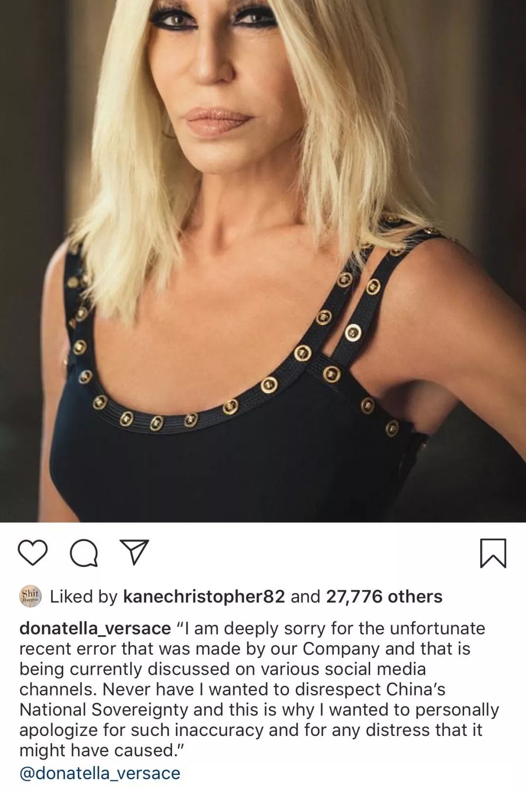 “Versace事件”最新更新，首席创意官亲自道歉