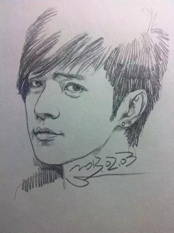 速写看一眼画一笔,用速写的方法画肖像画