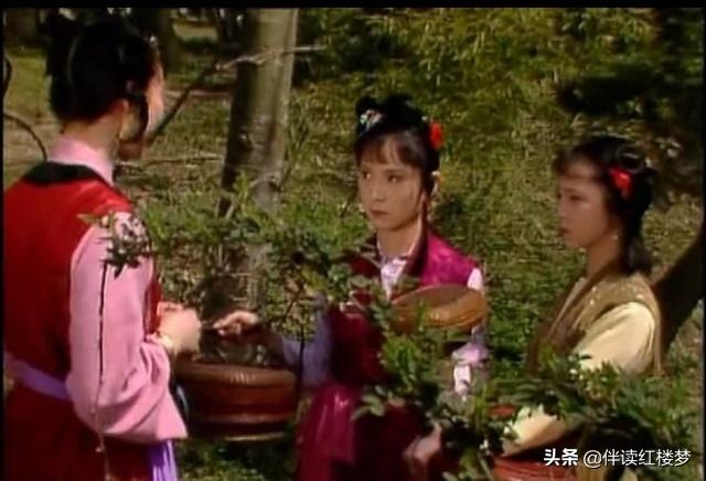 宝钗扑蝶湘云醉卧,大观园林黛玉薛宝钗