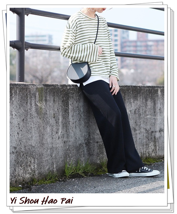 横条纹长款上衣怎么搭,横条纹长袖上衣外搭