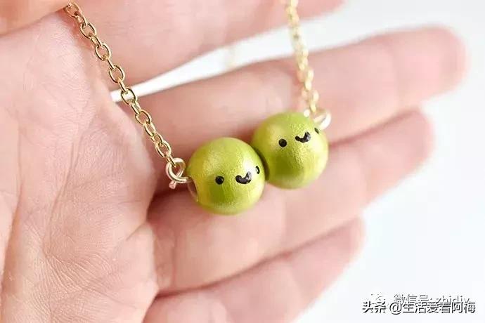 手工制作毛衣链串珠,木珠子diy手工制作