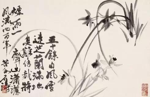 国画兰花绘画图,简单国画兰花画法教程