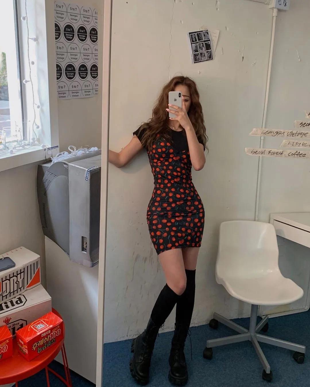 裙子靴子夏季,裙子靴子搭配夏季