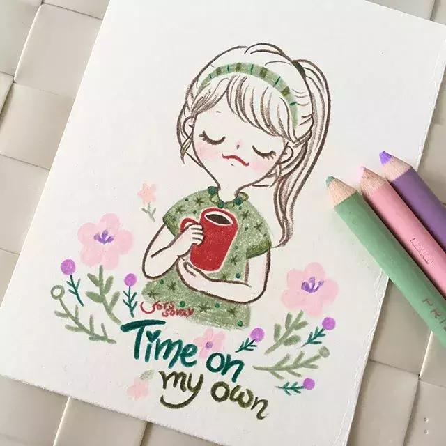 哈士奇的简笔画图片用彩铅画的,儿童彩铅简笔画6-12岁美观小人