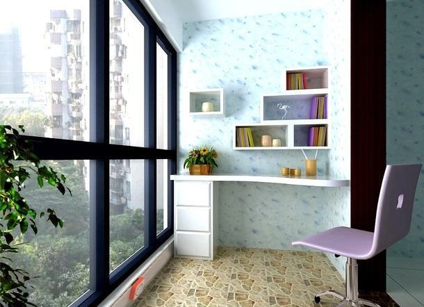 开放式阳台最实用的阳台装修效果,1个阳台隔断成2个阳台装修效果图