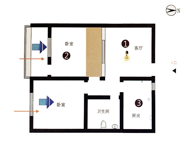 老式职工楼,85平米一楼旧房改造
