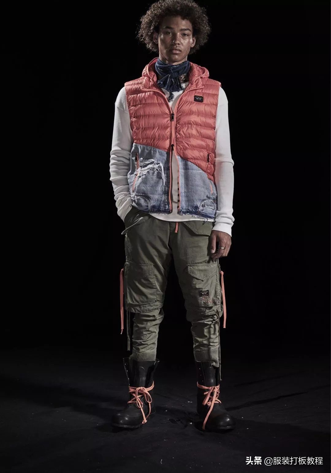 拼接设计潮流套装,拼接服装系列款式图大全