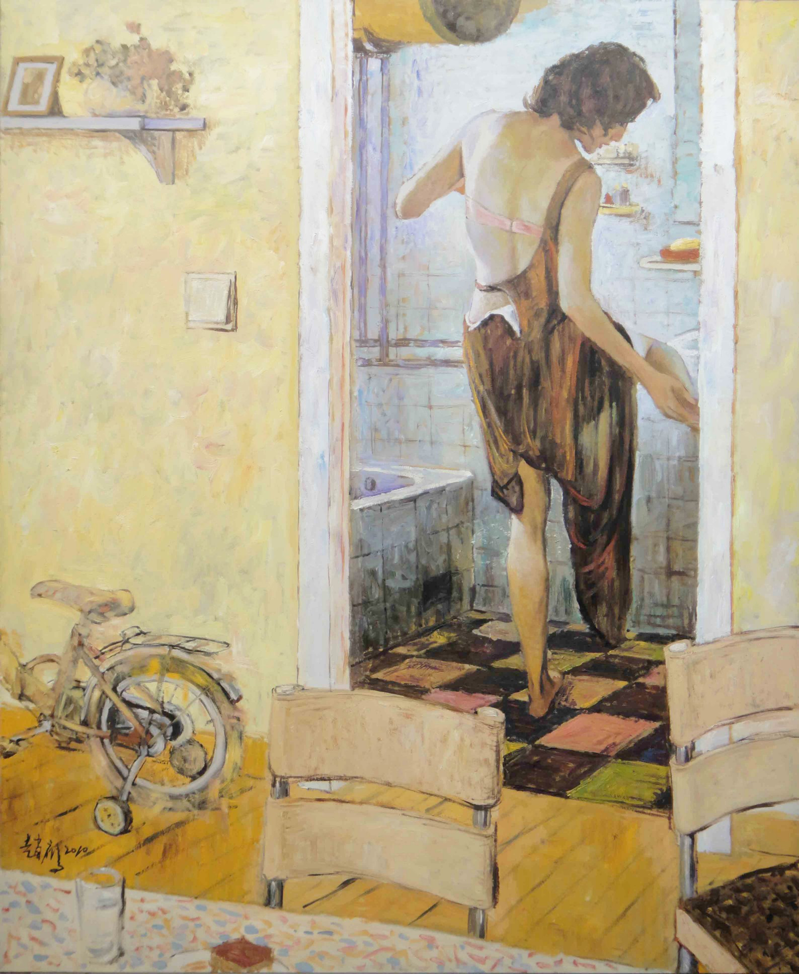 柠檬汁氤在水中　角落里美人如茵——画家赵鹰的写意油画