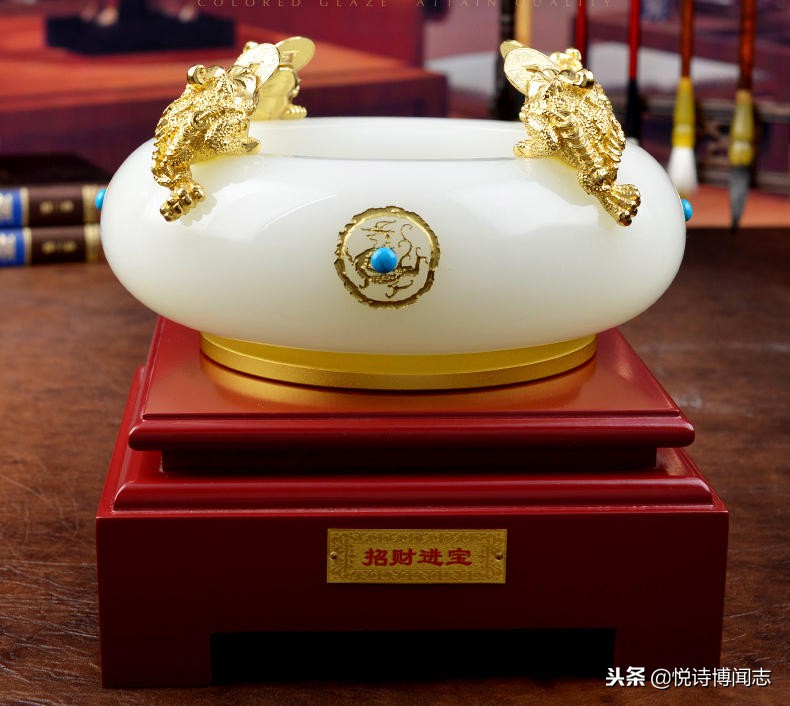 招财纳财的摆件,大号招财进宝铜钱摆件风水