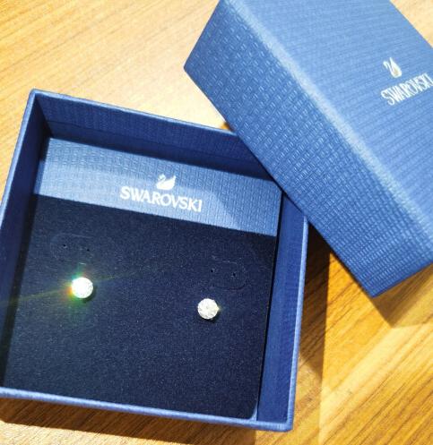 施华洛世奇渐变珍珠耳环,施华洛世奇翠绿新芽耳钉