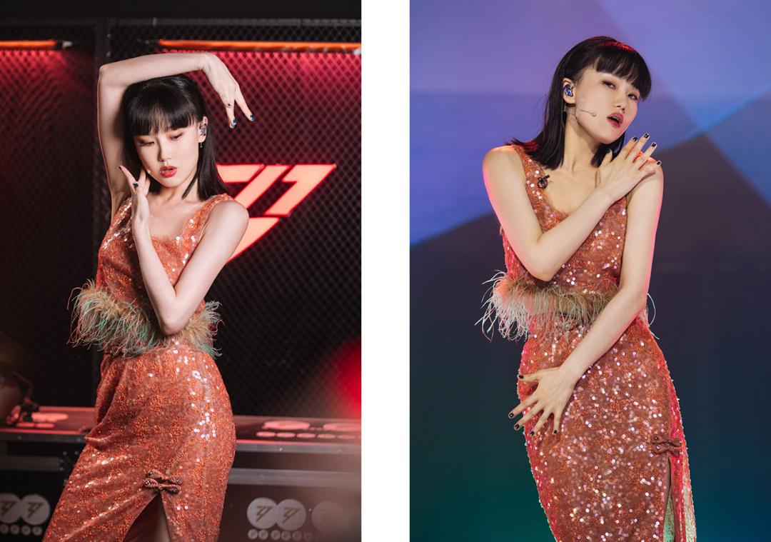 黄龄穿搭机能风衣,lisa黄龄穿搭